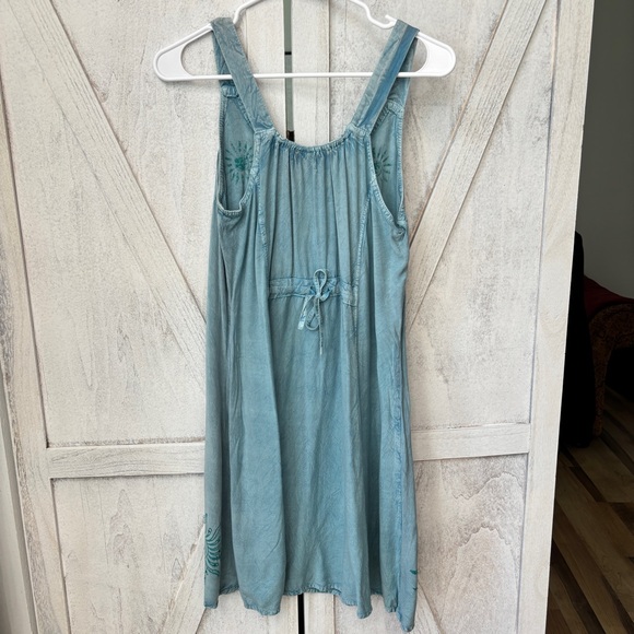 Raya Sun Sundress Women's Size Medium Teal Rhinestone Embellished Coastal Pool - Picture 3 of 12